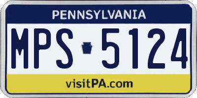 PA license plate MPS5124