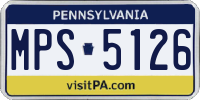 PA license plate MPS5126