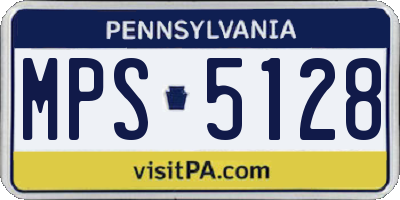 PA license plate MPS5128