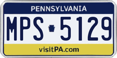 PA license plate MPS5129