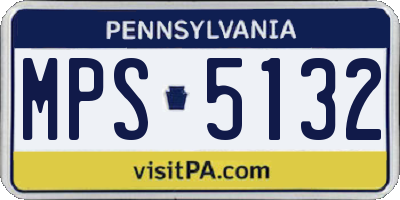 PA license plate MPS5132