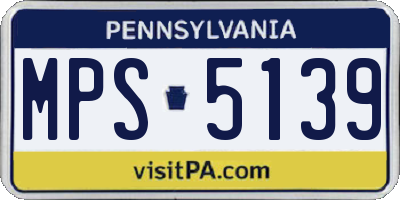 PA license plate MPS5139