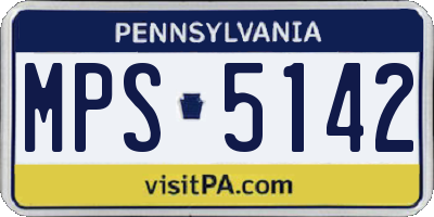 PA license plate MPS5142