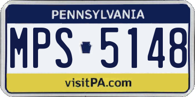 PA license plate MPS5148