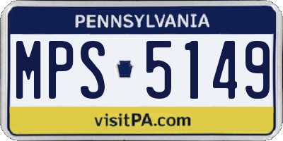 PA license plate MPS5149
