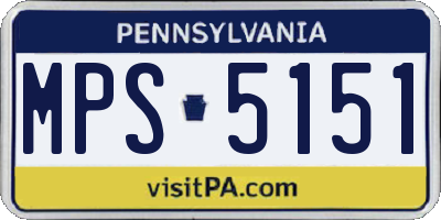 PA license plate MPS5151