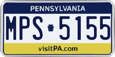 PA license plate MPS5155
