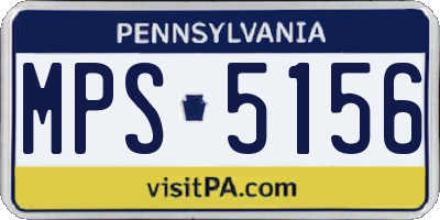 PA license plate MPS5156