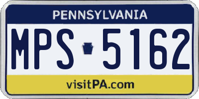 PA license plate MPS5162