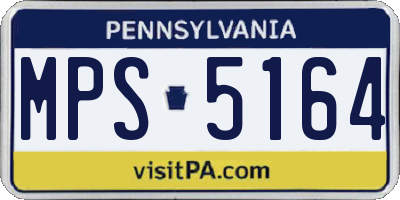 PA license plate MPS5164