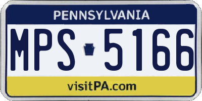PA license plate MPS5166