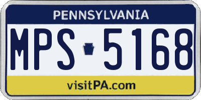 PA license plate MPS5168