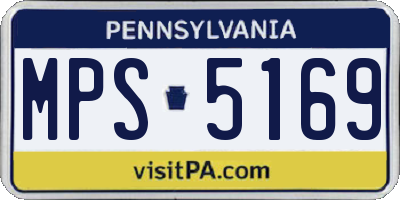 PA license plate MPS5169