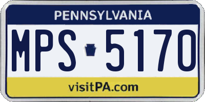 PA license plate MPS5170