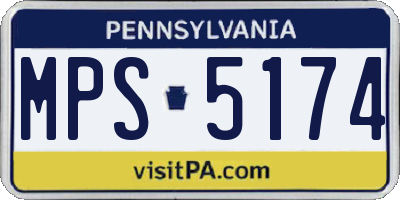 PA license plate MPS5174