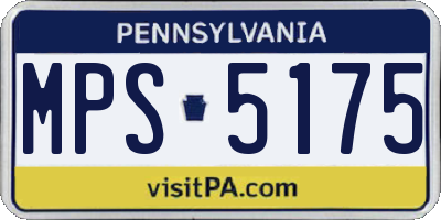 PA license plate MPS5175