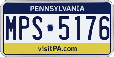 PA license plate MPS5176