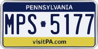 PA license plate MPS5177