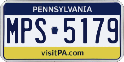 PA license plate MPS5179