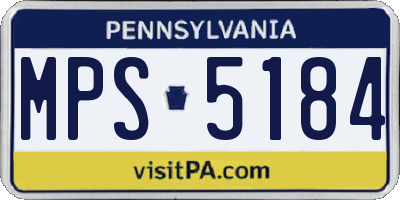 PA license plate MPS5184