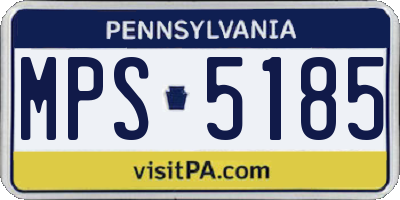 PA license plate MPS5185