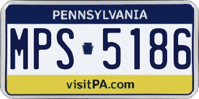 PA license plate MPS5186