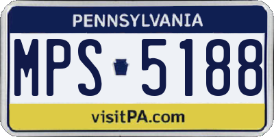 PA license plate MPS5188