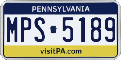 PA license plate MPS5189