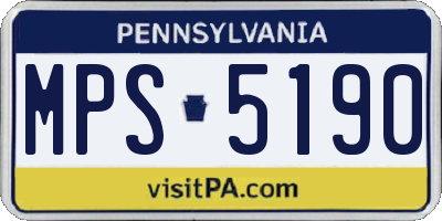 PA license plate MPS5190