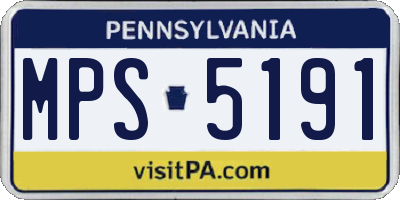 PA license plate MPS5191