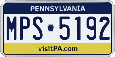 PA license plate MPS5192