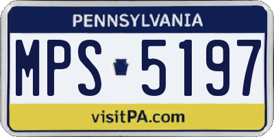 PA license plate MPS5197
