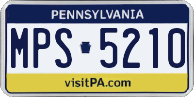 PA license plate MPS5210