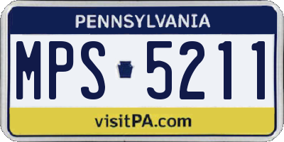 PA license plate MPS5211
