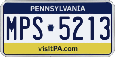 PA license plate MPS5213