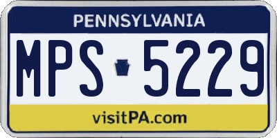 PA license plate MPS5229