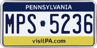 PA license plate MPS5236