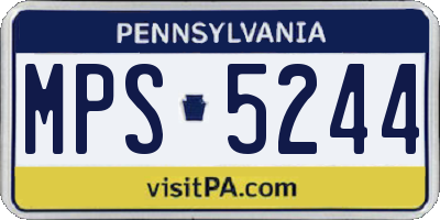 PA license plate MPS5244