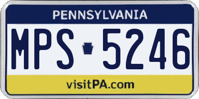 PA license plate MPS5246