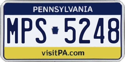 PA license plate MPS5248