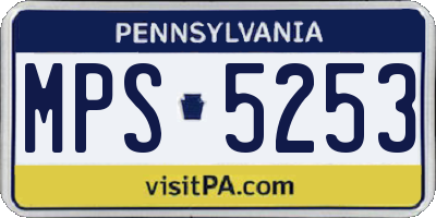PA license plate MPS5253