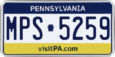 PA license plate MPS5259