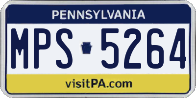 PA license plate MPS5264