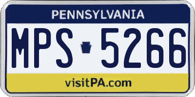 PA license plate MPS5266