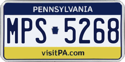 PA license plate MPS5268