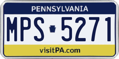 PA license plate MPS5271