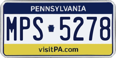 PA license plate MPS5278