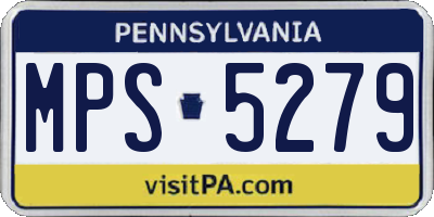 PA license plate MPS5279