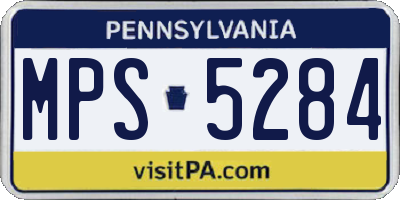 PA license plate MPS5284