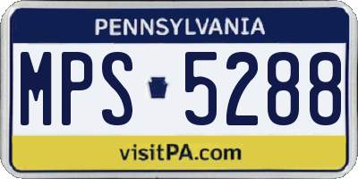 PA license plate MPS5288